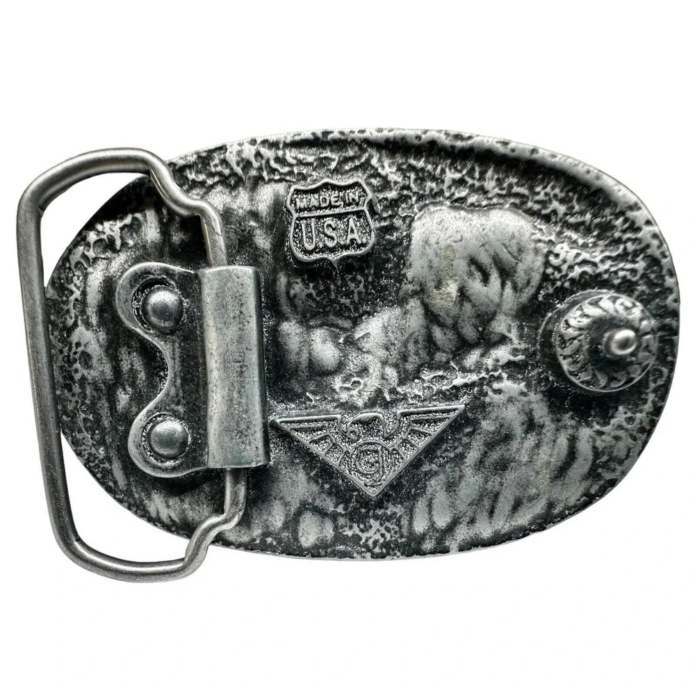 Texas Lone Star Trophy Belt Buckle Antique Nickel 3